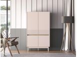 Cassettiera Alta Thea - Cashmere / Rovere