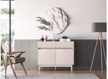 Cassettiera Stretta Combinata Thea - Cashmere / Rovere