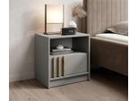 Comodino Marfa - Grigio / Rovere Artigianale