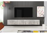 Minio Go For It, Mobile Tv, Lavagna Tv, "Donna"", 180 Cm, Sospeso, In Piedi, Con Illuminazione Led, Colore Cemento"