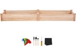 Succebuy Letto Rialzato In Legno, 2,4 X 60 X 2,44 M, Fioriera Da Esterno Con Base Aperta Per Fiori, Ortaggi, Erbe Aromatiche In Cortile, In Giardino, In Terrazza, Sul Balcone, Burlywood