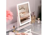 Vanitii Specchio Led Per Il Trucco 25Cm X 30 Cm Con Illuminazione Ruotabile A 360° Dimmerabile Per Il Trucco Specchio Cosmetico Con Luce 3 Colori Di Luce Bianco