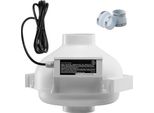 Succebuy Kit Di Installazione Del Ventilatore Radon, Da 4 A 4,5 Pollici, 190 Cfm Kit Di Sistema Di Mitigazione Del Radon Silenzioso Con Raccordi, Indicatore Di Pressione Per La Ventilazione Interna Ed Esterna
