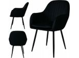 Ekspand | Sedia In Velluto BL208 Queen - Nero - Design Moderno - Imbottita Ed Elegante