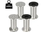 Aopunly Set Di 4 Gambe Per Mobili Set Di Gambe Per Tavoli Gambe Per Divani Gambe Per Letti Gambe Per Divani Gambe Per Armadi Gambe Per Mobili Alluminio 4X150Mm