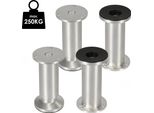 Aopunly Set Di 4 Gambe Per Mobili Set Di Gambe Per Tavoli Gambe Per Divani Gambe Per Letti Gambe Per Divani Gambe Per Armadi Gambe Per Mobili Alluminio 4X180Mm
