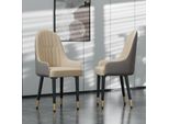 Wisfor Set Di 2 Sedie Da Pranzo In Pelle E Metallo Con Braccioli Sedie Da Tavolo Ergonomiche Con Imbottitura Sedie Da Cucina Fino A 150 Kg Sedie Da Ristorazione