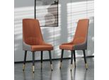 Wisfor Set Di 2 Sedie Da Pranzo In Pelle E Metallo Con Braccioli Sedie Da Pranzo Ergonomiche Con Schienale Sedie Da Cucina Con Portata Di 150 Kg Sedie Da Ristorazione