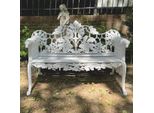 Casa Padrino Panca Da Giardino Barocca Bianca 148 Cm - Mobili Da Giardino Barocchi