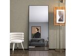 Fortuna Lai Specchio Da Terra 180X80Cm, Specchio Rettangolare A Figura Intera Con Cornice In Metallo Nero, Specchio Hd Per Spogliatoio O Soggiorno