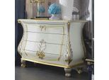 Casa Padrino Cassettiera Barocca Bianco / Argento / Oro 135 Cm - Italy