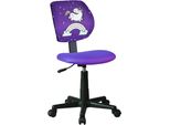Casa Dolce Sedia Da Ufficio Per Bambini Zambina, Viola, 38X45X77-89 Cm, Girevole E Regolabile In Altezza, Tessuto