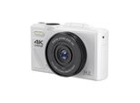 Videocamera Digitale Tascabile Aiorber 64MP, Uhd 4K, Display Ribaltabile Da 3", Zoom 18X, Autofocus, Videocamera Per Vlogging, Webcam, Bianco"