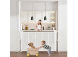 Cancelletto Di Sicurezza Per Bambini Estensibile 87Cm Bianco - Cancelletto Retrattile Per La Sicurezza Degli Animali Domestici