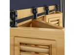 Sistema Di Porte Scorrevoli Da 193 Cm - Ferramenta Per Porte Scorrevoli A Libro In Nero - Robusto Set Di Porte Scorrevoli