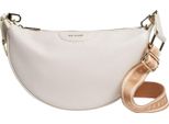 Ted Baker Pelle Borsa A Tracolla Essina Webbing Leather Half Moon Crossbody Bag Ecru Avorio