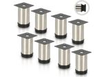 Aopunly Set Di 8 Gambe Per Mobili Set Di Gambe Per Tavoli Gambe Per Divani Gambe Per Mobili Supporti Per Divani Gambe Per Armadi Gambe Per Mobili Gambe In Acciaio Inox 120Mm