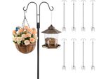 Confezione Da 8 Ganci Da Pastore 195 Cm - Palo Da Giardino Con Gancio Da Pastore - Palo Per Lanterna Con Gancio Per Giardino E Uso Esterno