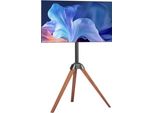 Supporto Tv Cavalletto A Treppiede Con Gambe In Legno - Per Televisori Orientabili Da 1016-1651 Mm