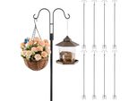 Confezione Da 8 Ganci Da Pastore 273 Cm - Ganci Da Pastore Per Il Giardino - Palo Da Giardino Con Gancio - Palo Per Lanterna Per La Decorazione Esterna
