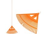 Rastrello Per Foglie Strend Pro R130, 27 Denti, 58 Cm, A Ventaglio, In Plastica, Manico 160 Cm