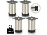 Tolletour Set Di 4 Gambe Per Mobili Set Di Gambe Per Tavoli Gambe Per Divani Gambe Per Letti Gambe Per Divani Gambe Per Armadi Gambe Per Mobili Gambe In Acciaio Inox 120Mm