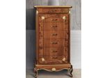 Casa Padrino Cassettiera Barocca Con 7 Cassetti Marrone/Oro H. 135 Cm - Italy