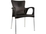 Sedia Impilabile - Nero - 52X55X85 Cm - Plastica