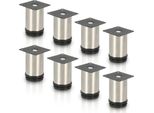 Tolletour Set Di 8 Gambe Per Mobili Set Di Gambe Per Tavoli Gambe Per Divani Gambe Per Letti Gambe Per Divani Gambe Per Armadi Gambe Per Mobili Gambe In Acciaio Inox 100Mm
