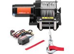 Succebuy Verricello Elettrico Da 3000 Lb, 12 V Dc, Verricello Per Il Traino Di Atv/Utv, Cavo D'acciaio Da 39 Piedi, Impermeabile IP55, Guida Del Cavo A Rulli, Telecomando A Filo, Uso Fuoristrada