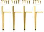 Tolletour Set Di 4 Gambe Per Mobili Set Di Gambe Per Tavoli Gambe Per Divani Gambe Per Letti Gambe Per Divani Gambe Per Armadi Gambe Per Mobili Piedi In Metallo Oro 13Cm