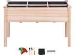 Succebuy Letto Rialzato Da, 120 X 57 X 76 Cm, Fioriera In Legno, Fioriera Rialzata Per Esterni Con Gambe Per Fiori, Ortaggi, Erbe Aromatiche In Cortile, Giardino, Sul Terrazzo, Balcone, Burlywood