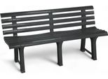 2.03 Panchina Da Giardino In Plastica Orchidea - Circa 145 X 49 X 74 Cm - Colore: Antracite