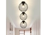 Zmh Faretto Da Soffitto Nero Lampada Da Corridoio Lampada Da Soggiorno Retrò 1 Fiamma Plafoniera Piccola Plafoniera Industriale Con Presa E27 Max.40W Lampada Da Cucina Metallo Per Soggiorno Sala Da Pranzo Camera Da Letto Cucina Ø 25Cm