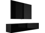 Cabinet Tv : Nero Opaco / Nero Lucido, 170 X 34 X 32 Cm