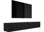 TV-SCHRANK : Nero Opaco, (2 X 100 Cm) X 34 X 32 Cm