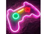 Luce Led Neon, Applique Decorativa, Controller, Rosa, Circa 41 X 27,5 X 2 Cm