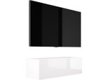 Cabinet Tv : Bianco Opaco / Bianco Lucido, 100 X 34 X 32 Cm