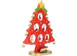 Albero Di Natale In Legno Decorazione Da Tavolo Con Mini Ornamenti Per Ornamento Rosso