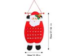 Calendario Dell'avvento Di Natale In Feltro Appeso Alla Parete Babbo Natale 24 Giorni Conto Alla Rovescia Per L'arredamento Della Casa