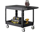 Carrello Portautensili Vevor, Portata Massima 250 Kg, 940 X 645 Mm Carrello Da Officina, Carrello Multiuso In Plastica Con Due Ripiani E Ruote Girevoli A 360°
