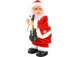 Figura Di Babbo Natale Elettrico Che Canta E Balla, A Batteria, Giocattolo Natalizio Per La Casa E L'azienda, Chitarrista