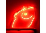 Luce Led Neon, Applique Decorativa, Seni, Rosso, Circa 40 X 37 X 2 Cm