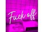 Luce Led Neon, Applique Decorativa, Fuck Off, Rosa, Circa 44 X 20 Cm