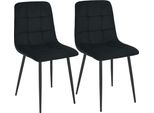 Howhomely Sedie Da Pranzo Set Di 2 Sedie Nere Sedie Da Cucina Moderne