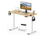 Sanodesk Scrivania Elettrica Regolabile In Altezza Con 4 Funzioni Di Memoria, Protezione Anticollisione, Portata 70 Kg, Con Ganci E Contenitore 110X54 Cm (Acero)