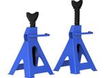 Homcom Cavalletto Di Supporto 3 Tonnellate Di Portata 2 Pezzi Cavalletto Di Supporto Incl. Perno Di Sicurezza