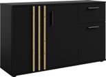 Cassettiera Combinata Vanadilo 2 - Rovere Artigianale / Nero
