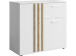 Cassettiera Combinata Vanadilo 4 - Rovere Artigianale / Bianco