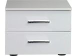 Set Di 2 Comodini Cajica - Bianco Alpino / Bianco Lucido